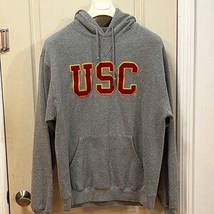 Heritage Women's Size L 55% Cotton/45% Polyester Pullover Hoodie. Grey/Red.